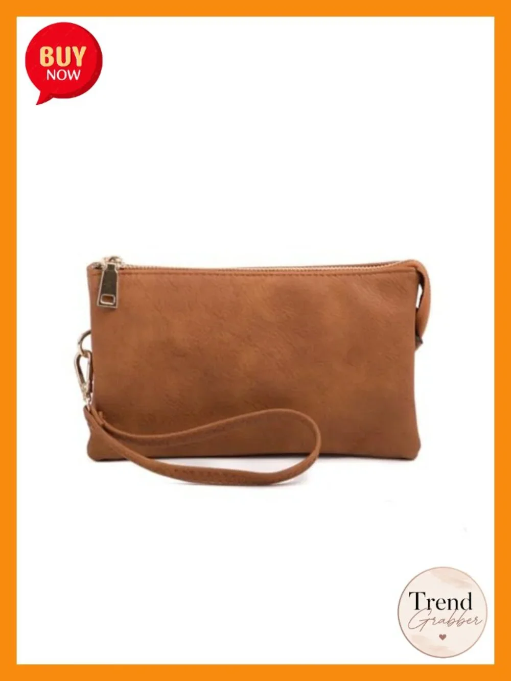 Vegan Leather Crossbody Bag Wristlet Clutch Purse for Women